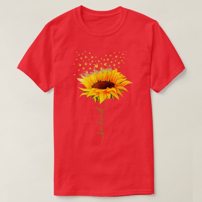 T-shirt Be enfant Hippie Sunflower I Love You Deaf ASL Sig (Design devant)