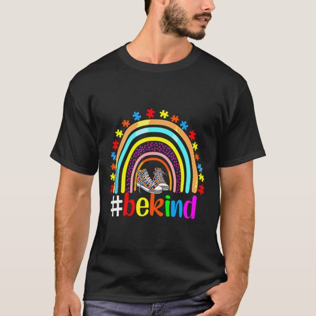 T-shirt Be Genre Sensibilisation sur l'autisme Rainbow Puz (Devant)