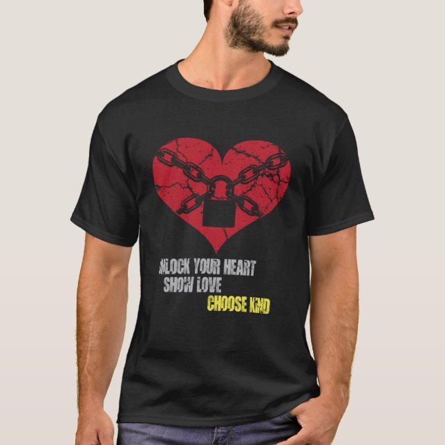 T-shirt BE KIND ALWAYS Chained Heart SPREAD KINDNESS (Devant)