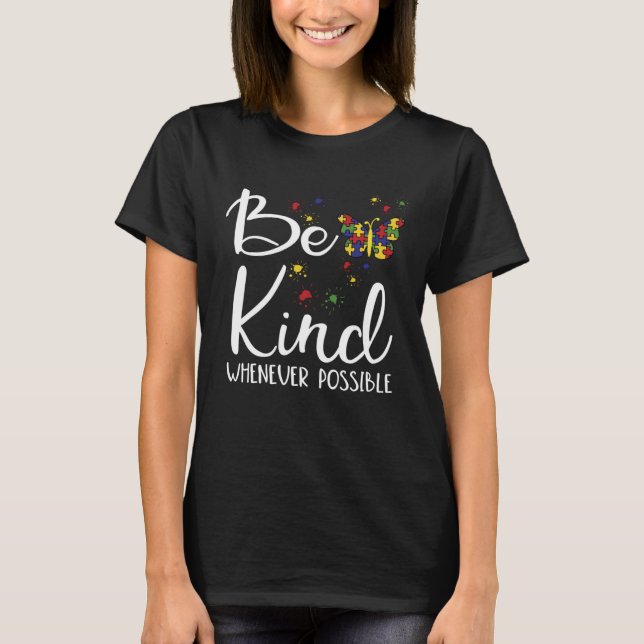 T-shirt Be Kind Autism Awareness Choose Kindness Autism Te (Devant)
