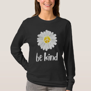 T-shirt Be Kind Daisy Peace Sign Teacher Kindness Anti Bul