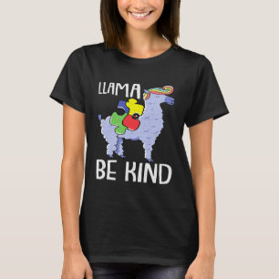 T-shirt Be Kind Sensibilisation sur l'autisme Cute Llama B