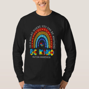 T-shirt Be Kind Sensibilisation sur l'autisme Leopard Rain