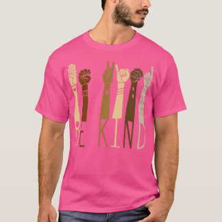 T-shirt Be Kind Sign Language Be Kind Rainbow
