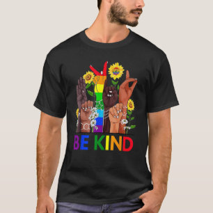 T-shirt Be Kind Sign Language Hand Talking Teacher Interp