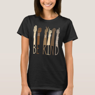 T-shirt Be Kind Sign Language Hand Talking Teacher Interp