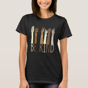 T-shirt Be Kind Sign Language Hand Talking Teacher Interp