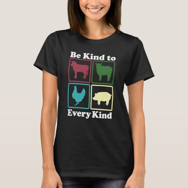 T-shirt Be Kind to Every Kind Retro  1 (Devant)