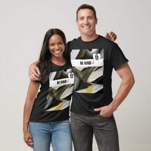 T - Shirt be KIND Trend AbstractArt Schwarz-weiß G