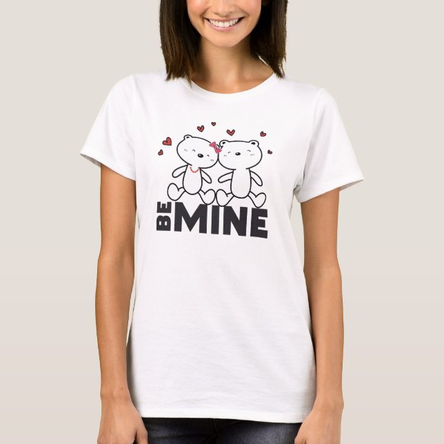 T-shirt BE MINE - Jolie Saint Valentin moderne (Devant)