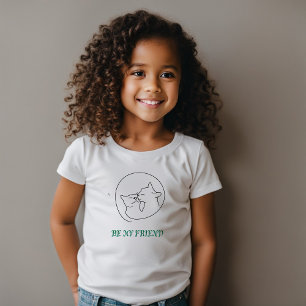 T - Shirt "Be My Friend" Kinder - Niedliche Katzen