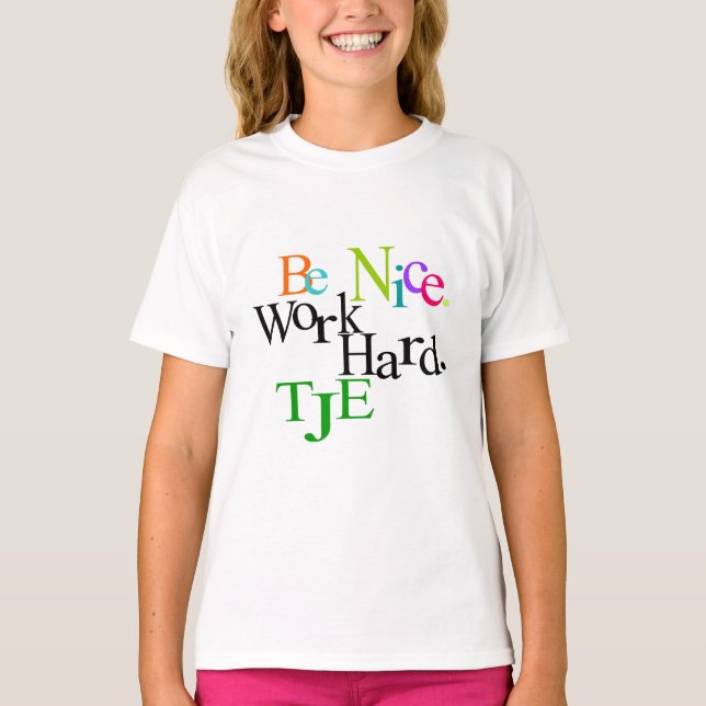 T-shirt Be Nice Rainbow (Devant)