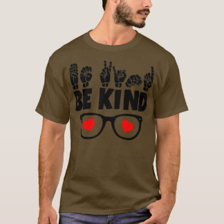 T-shirt BE Texte et ASL noir et blanc 15