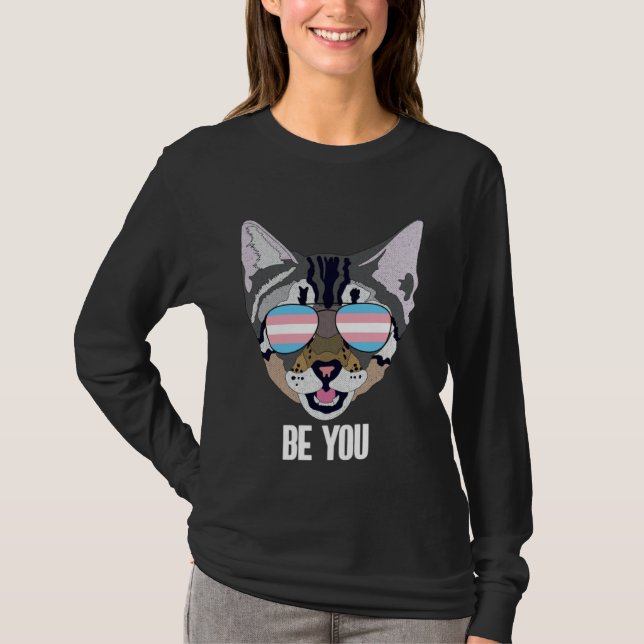 T-shirt Be You  Cat Trans Pride (Devant)