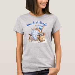 T-shirt Beach And Books Seashells Women's