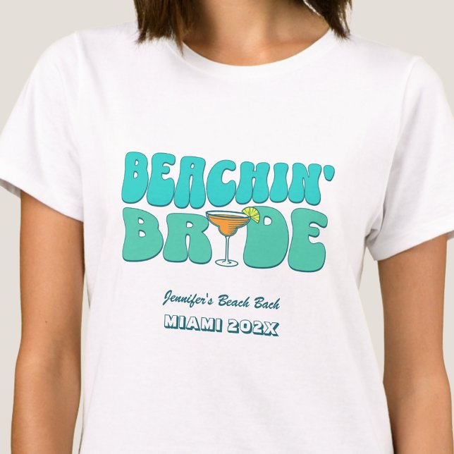 T-shirt Beach Bachelorette Party Super Beachin Bride (Créateur téléchargé)