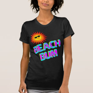 T-shirt Beach Bum dit avec soleil souriant
