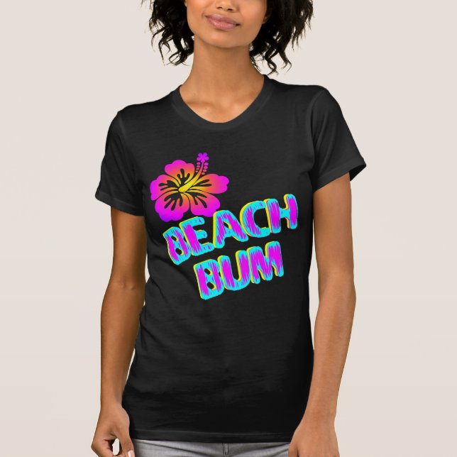 T-shirt Beach Bum Dit Plumeria Flower (Devant)