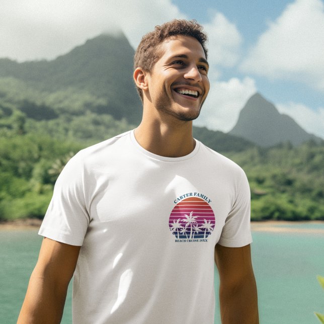 T-shirt Beach Cruise Custom Family Reunion Pocket Logo (Créateur téléchargé)