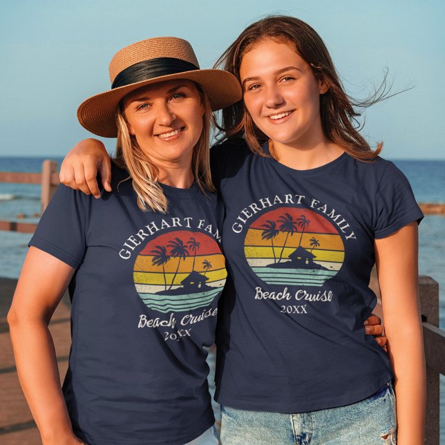 T-shirt Beach Cruise Famille Réunion Maman Correspondance (Créateur téléchargé)