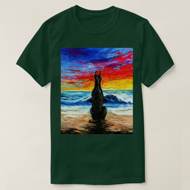 T-shirt Beach Days Doberman (Design devant)