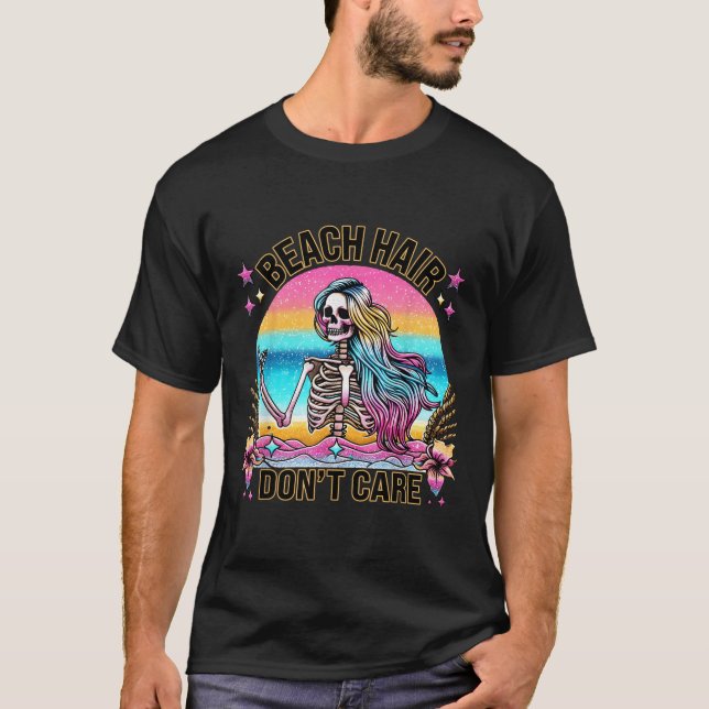 T-shirt Beach Hair Dont Care Vacances d'été Hawaii Mermai (Devant)