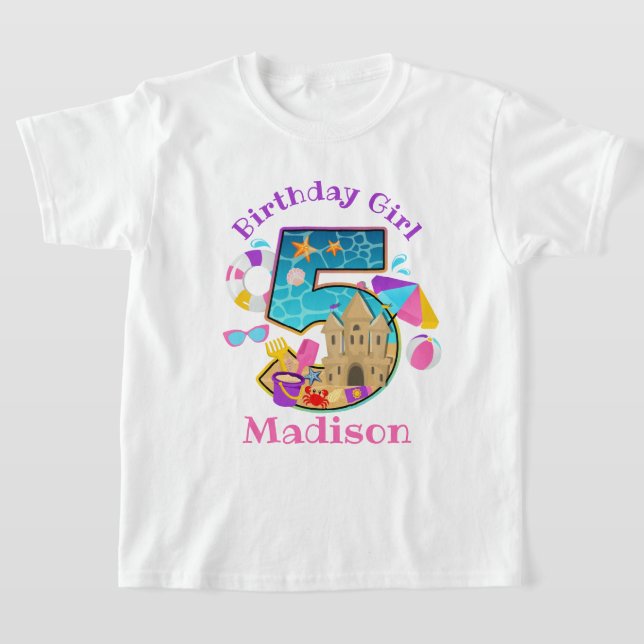 T-shirt beach party Cinquième maillot anniversaire natatio (Poser)