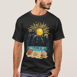 T-shirt Beach Shirt Women The Beach is My Happy Place Casu