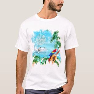 T-shirt Beach Tropical Music