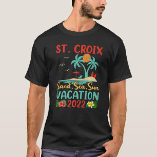 T-shirt Beach Vacation 2022 Retro Virgin Island St Croix B