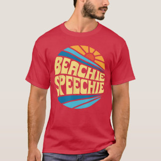 T-shirt Beachie Speechie Discours Thérapie Plage Rétro Été