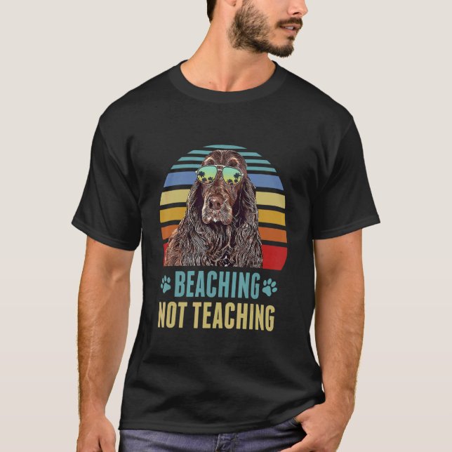 T-shirt Beaching Not Teaching Boykin Spaniel Dog Summer (Devant)