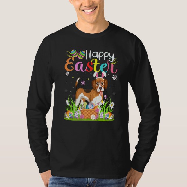 T-shirt Beagle Chien Bunny Egg Chasse Beagle Joyeux Pâques (Devant)