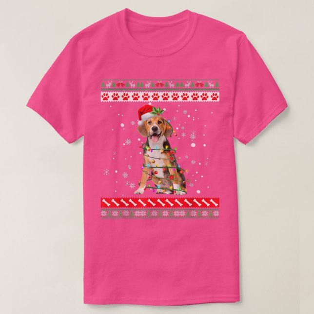T-shirt Beagle Chien laide Sweater Noël Chiot Amoureux des (Design devant)