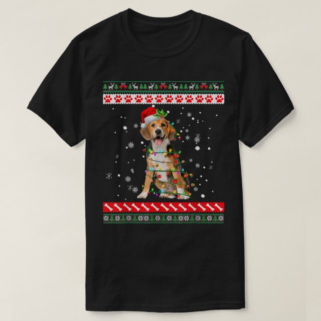 T-shirt Beagle Chien laide Sweater Noël Chiot Amoureux des (Design devant)