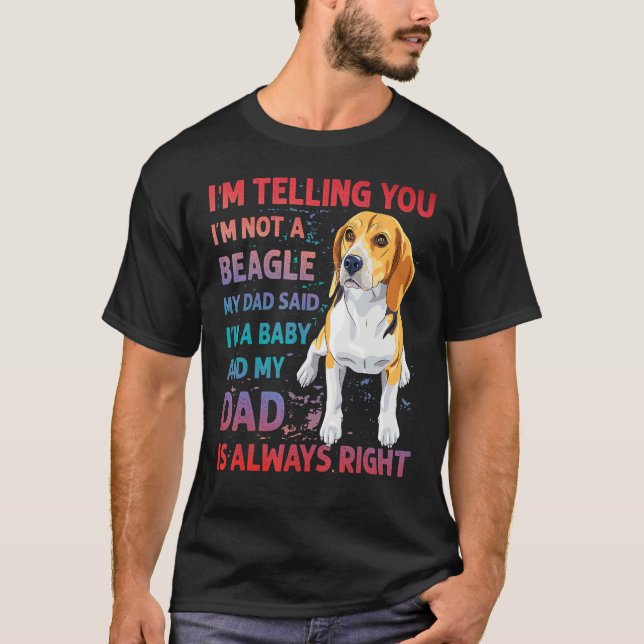 T-shirt Beagle Dad dog funny saying (Devant)