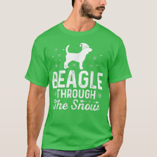T-shirt Beagle dans la neige Funny Christmas Nouvel An D