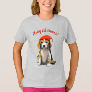 T-shirt beagle de Noël