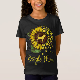 T-Shirt Beagle de tournesol maman Amoureux des chiens