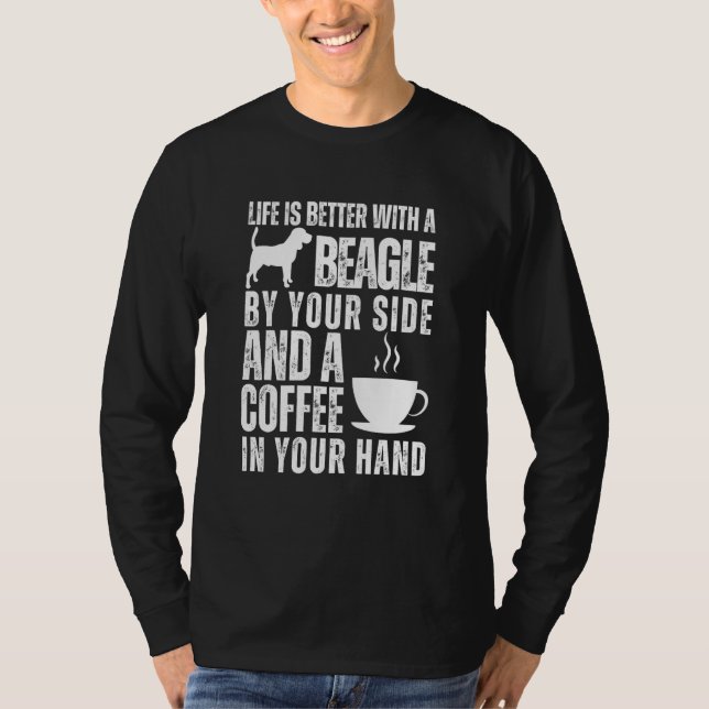 T-shirt Beagle Dog Beagles Coffee Beagle Mom (Devant)