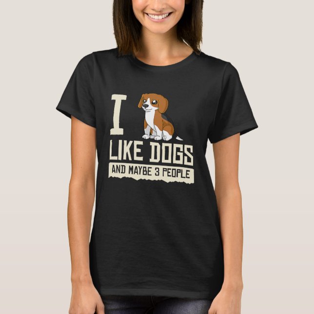 T-shirt Beagle Dog Puppies Owner Lover (Devant)