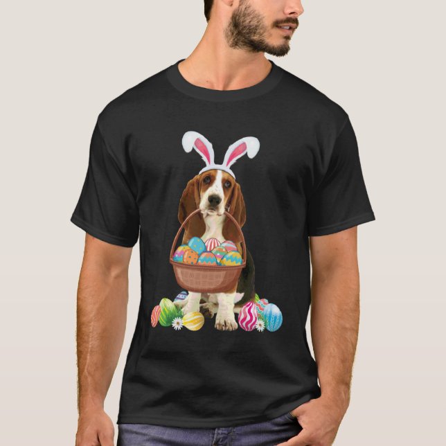 T-shirt Beagle Easter Day Bunny Eggs Easter Costume (Devant)