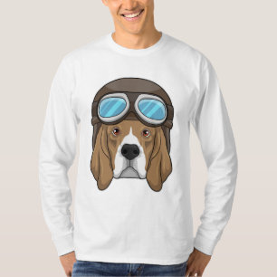 T-shirt Beagle en tant que pilote avec casquette pilote