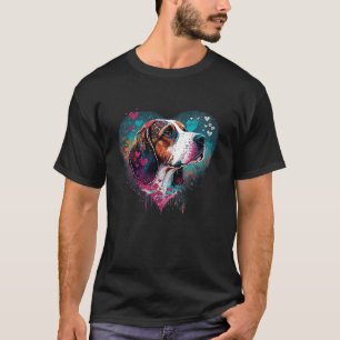 T-shirt Beagle Hound Valentines Jour Mignonne Chien Coeur