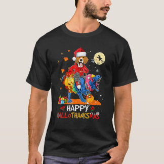 T-shirt Beagle Joyeux Hallothanksmas Halloween Thanksgivin