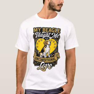 T-shirt Beagle m'a appris l'amour inconditionnel Chien Cœu