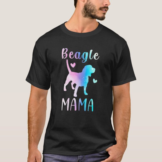 T-shirt Beagle Mama Beagle Maman Mama Beagle Propriétaire  (Devant)
