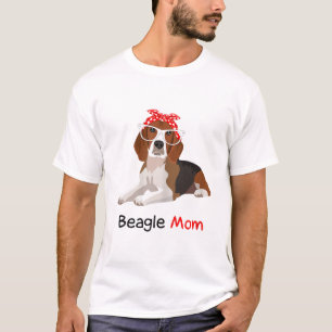 T-shirt Beagle Maman Chien Bandana Pet Lover Beagle cadeau