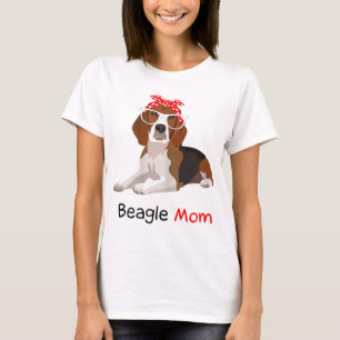 T-shirt Beagle Maman Chien Bandana Pet Lover Cadeau WoBeag
