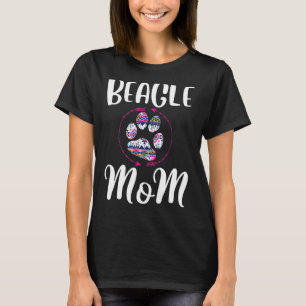T-shirt Beagle Maman mignonne Empreinte de patte Arrow Chi